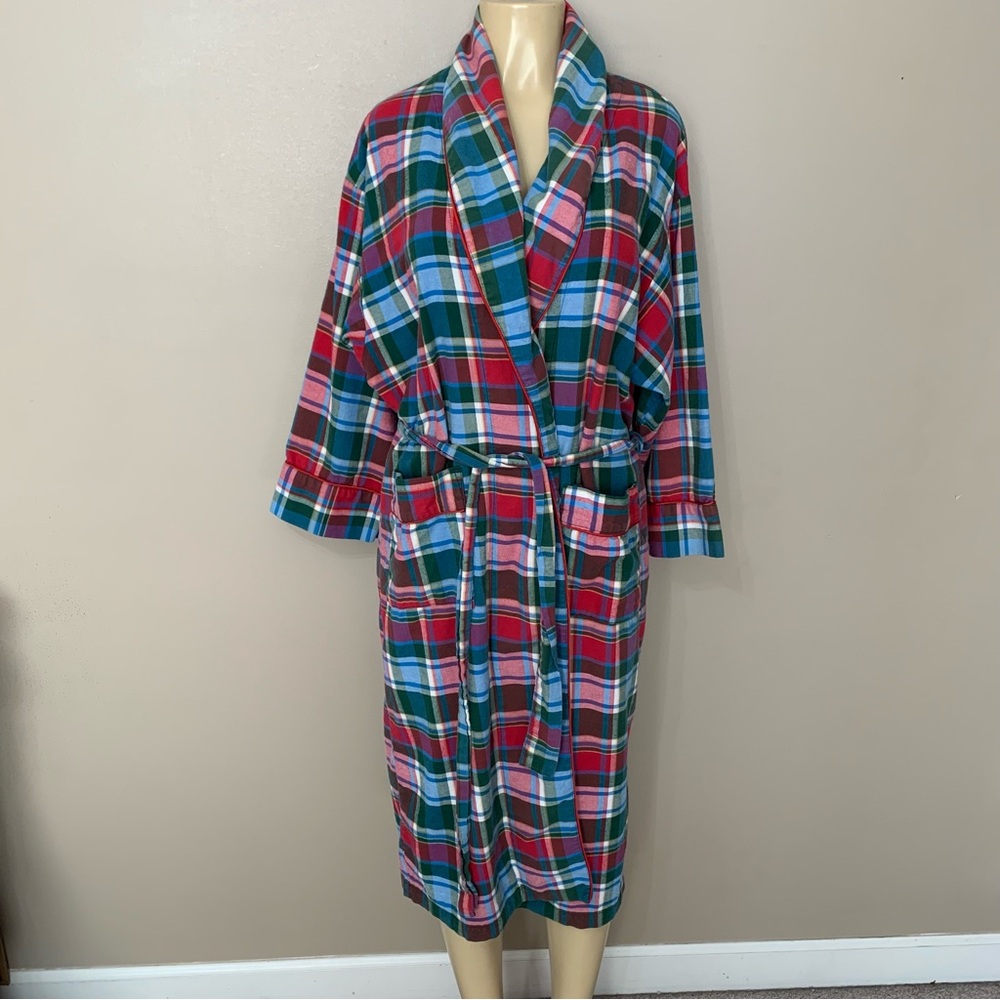 Vintage Victoria’s Secret plaid flannel robe women’s size S